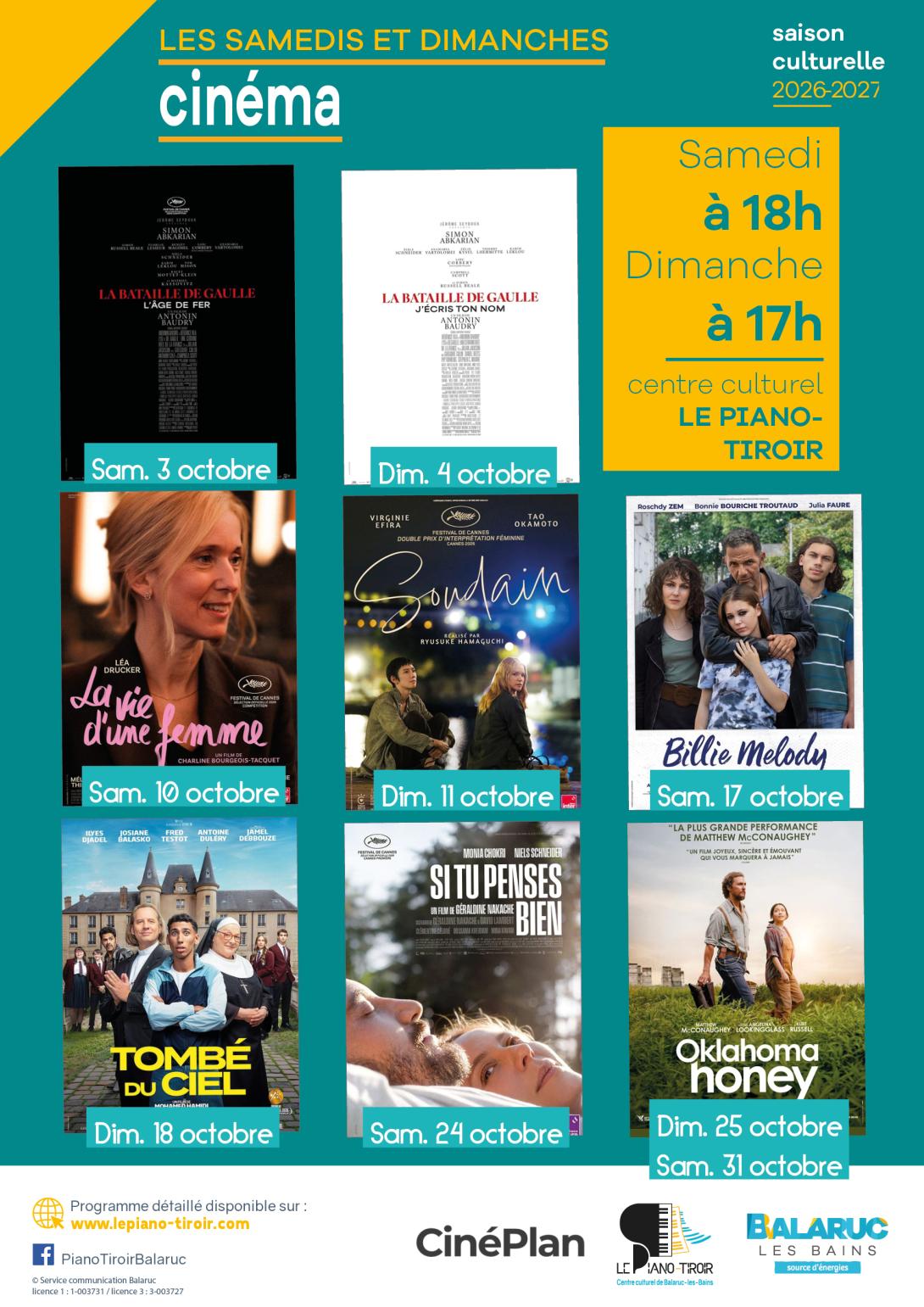 Affiche cine octobre